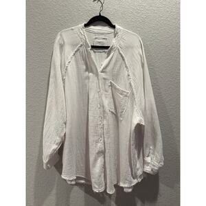 Aerie Gauzy Cover Up in White Size XL